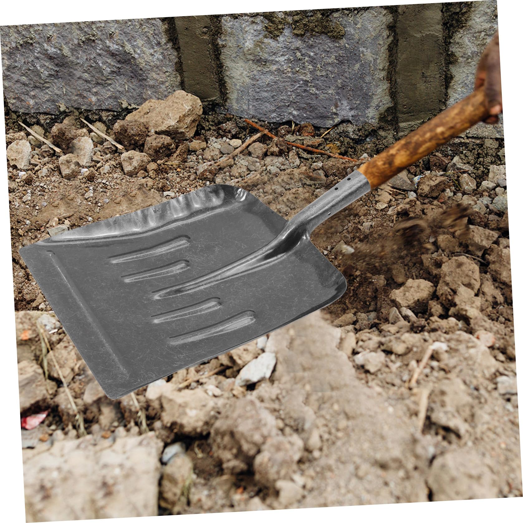 SUPVOX Manganstahl Gartenschaufel Kopf Handkelle Vielseitig für Schneeentfernung Graben Ergonomischer Griff Komfortabel für Landwirtschaft und Gartenarbeiten