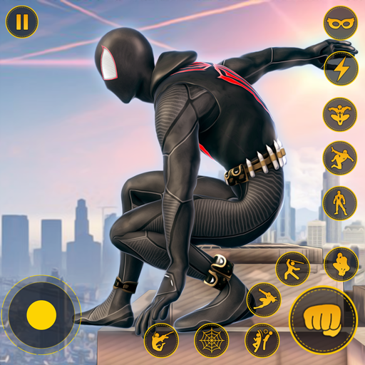 Echtes schwarzes Spinnenseil-Kampfspiel