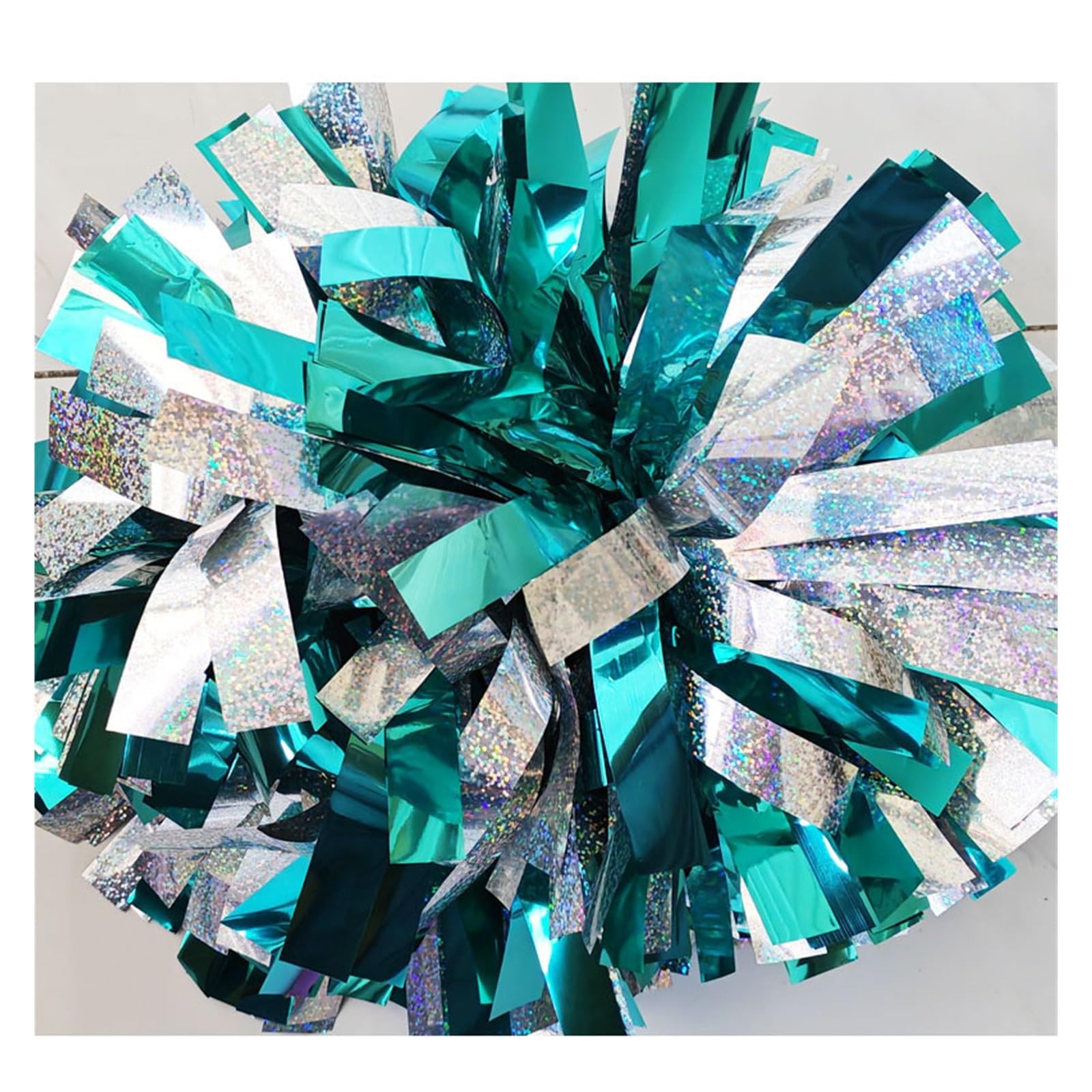 1Piece Metallic Pom Pom Pom Handle, Cheerleader Pom Pom(Color 18,6 Inch)