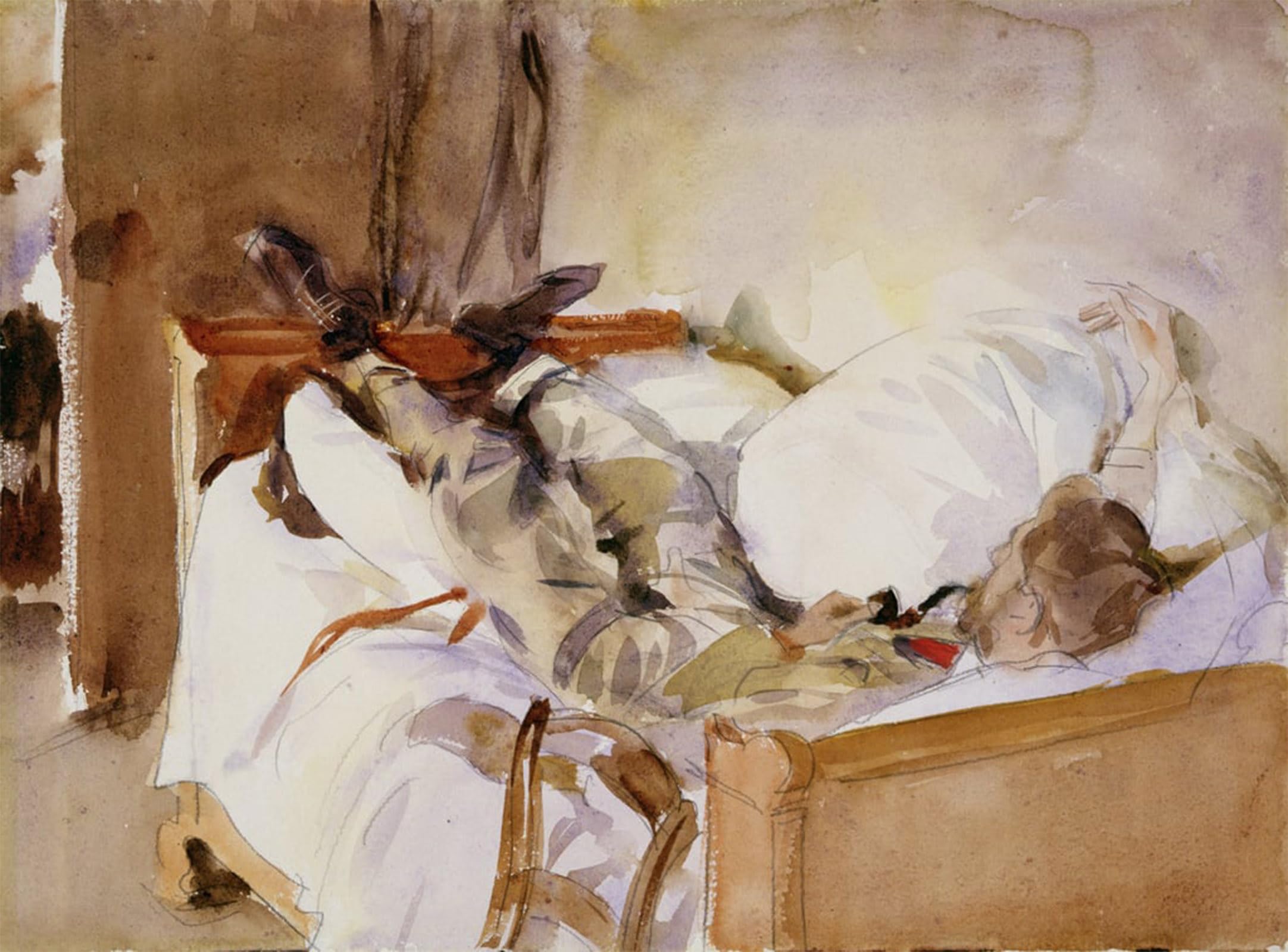 Serendipitp No Frame Abstract Painting Mural Print Picture Wall Decor Painting In Switzerland By John Singer Sargent Vintage Wall Artwork For Home Decor 60X90cm
