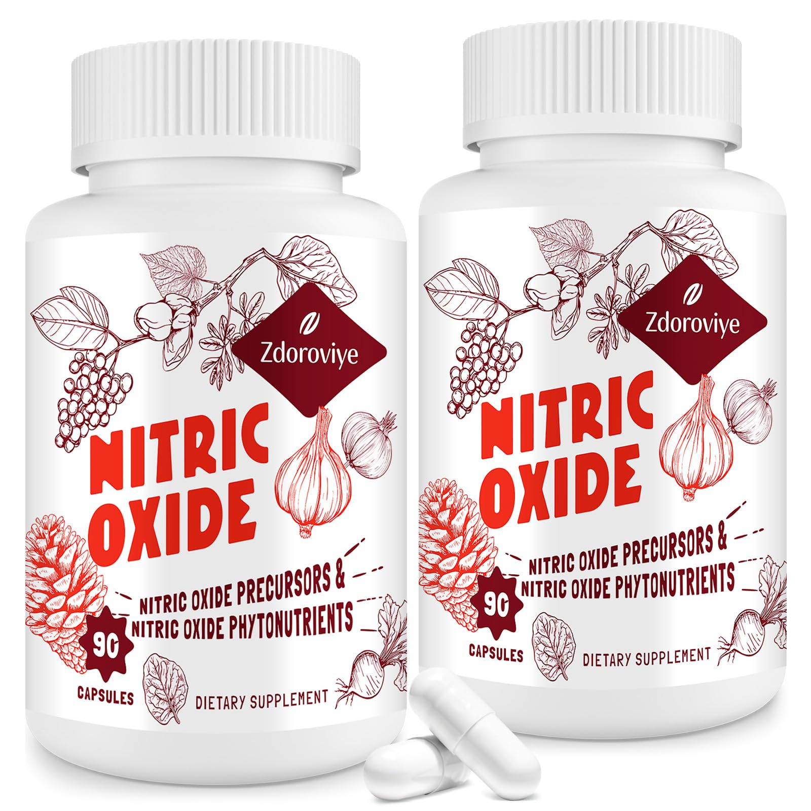 Nitric Oxide Supplement for Men (2 Bottles)