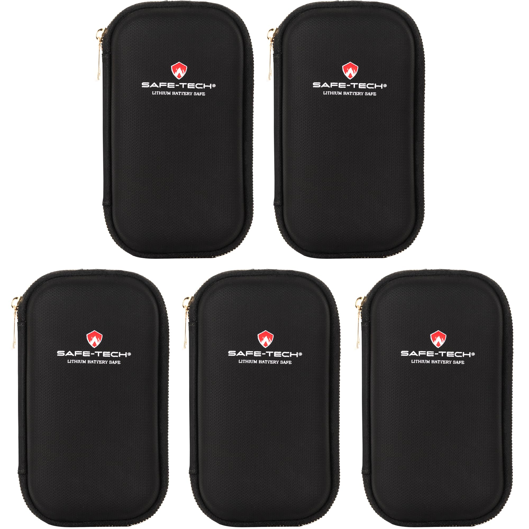 SAFE TECH 5Pack Fireproof Power Bank Storage Case, Explosion-Proof Heat