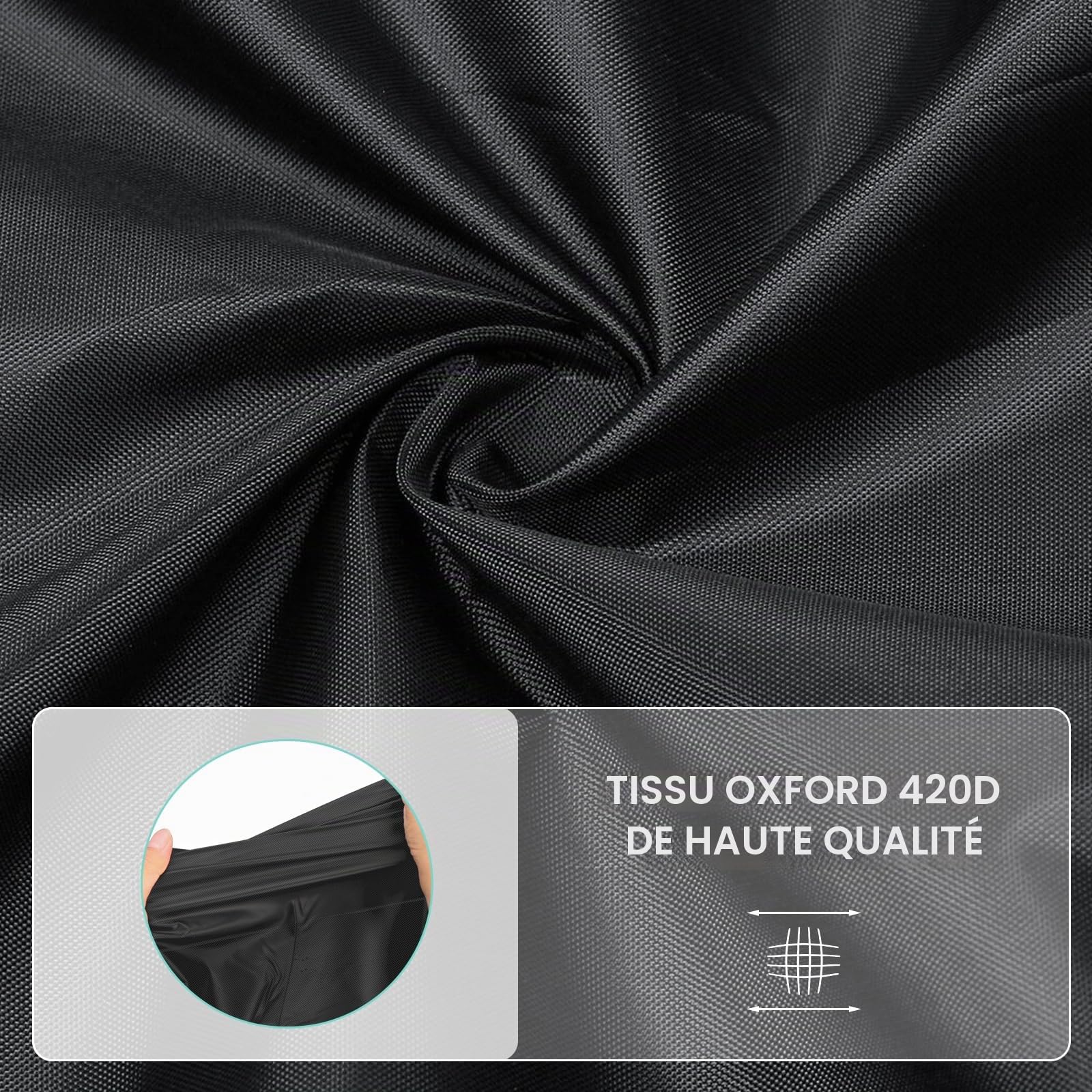 Housse de Gril Ninja Woodfire OG701EU Oxford étanche à la poussière 24"×19"×13" avec Bande élastique