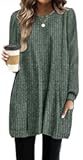 Long Sleeve Shirts for Women Long Sweaters with Pockets Tunic Tops Loose Fit