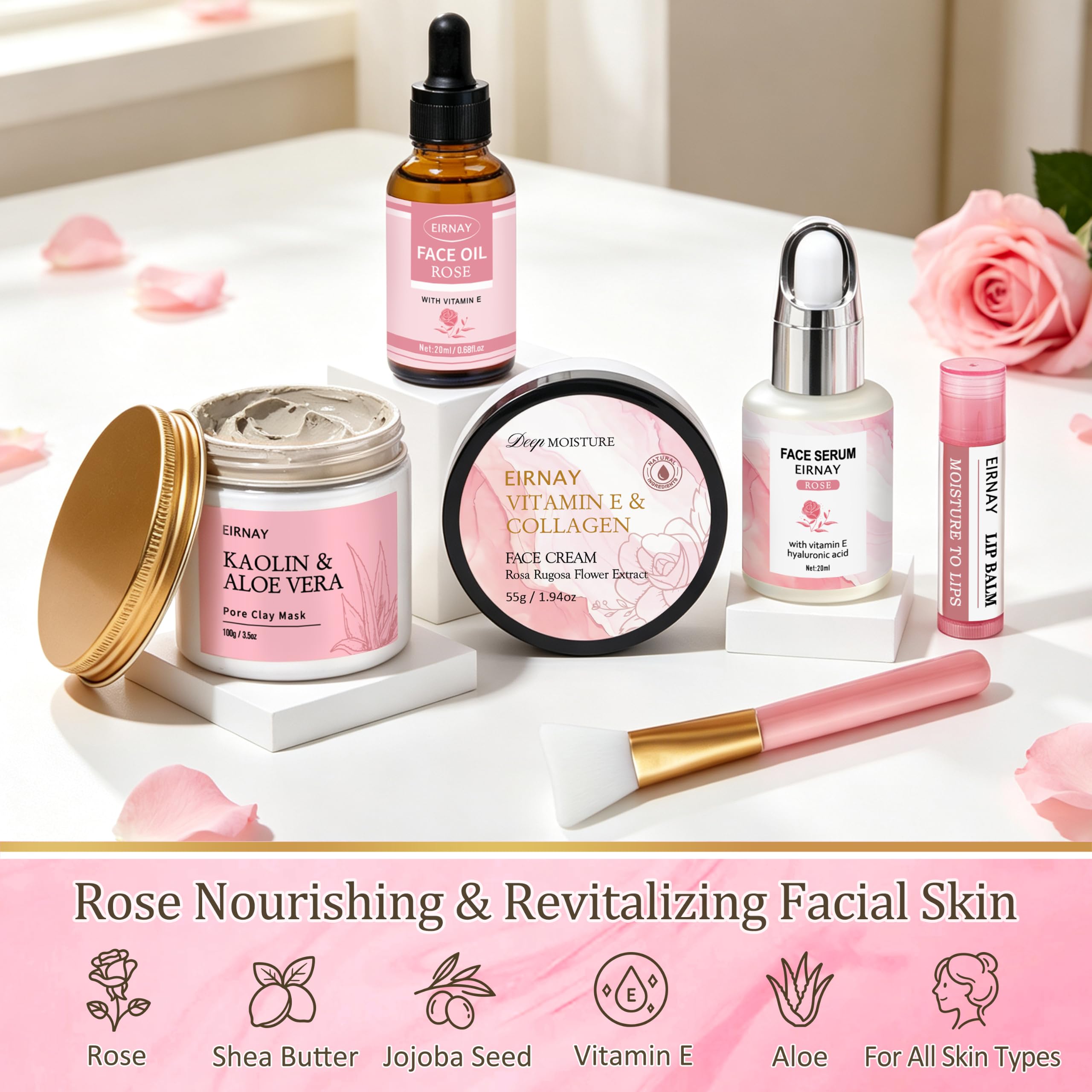 Rose Spa Gift Basket - 23pcs Facial & Body Care Set -3 Rose Spa Gift Basket - 23pcs Facial & Body Care Set -3