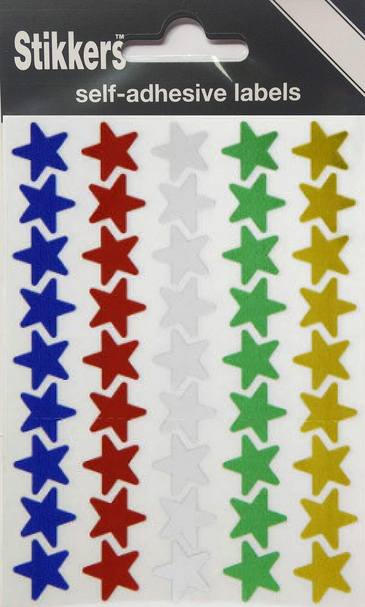Stikkers Assorted 90 Stars Self Adhesive Metalic Stickers Teachers Motivational Reward Stickers 14Mm (Pack Of 90)