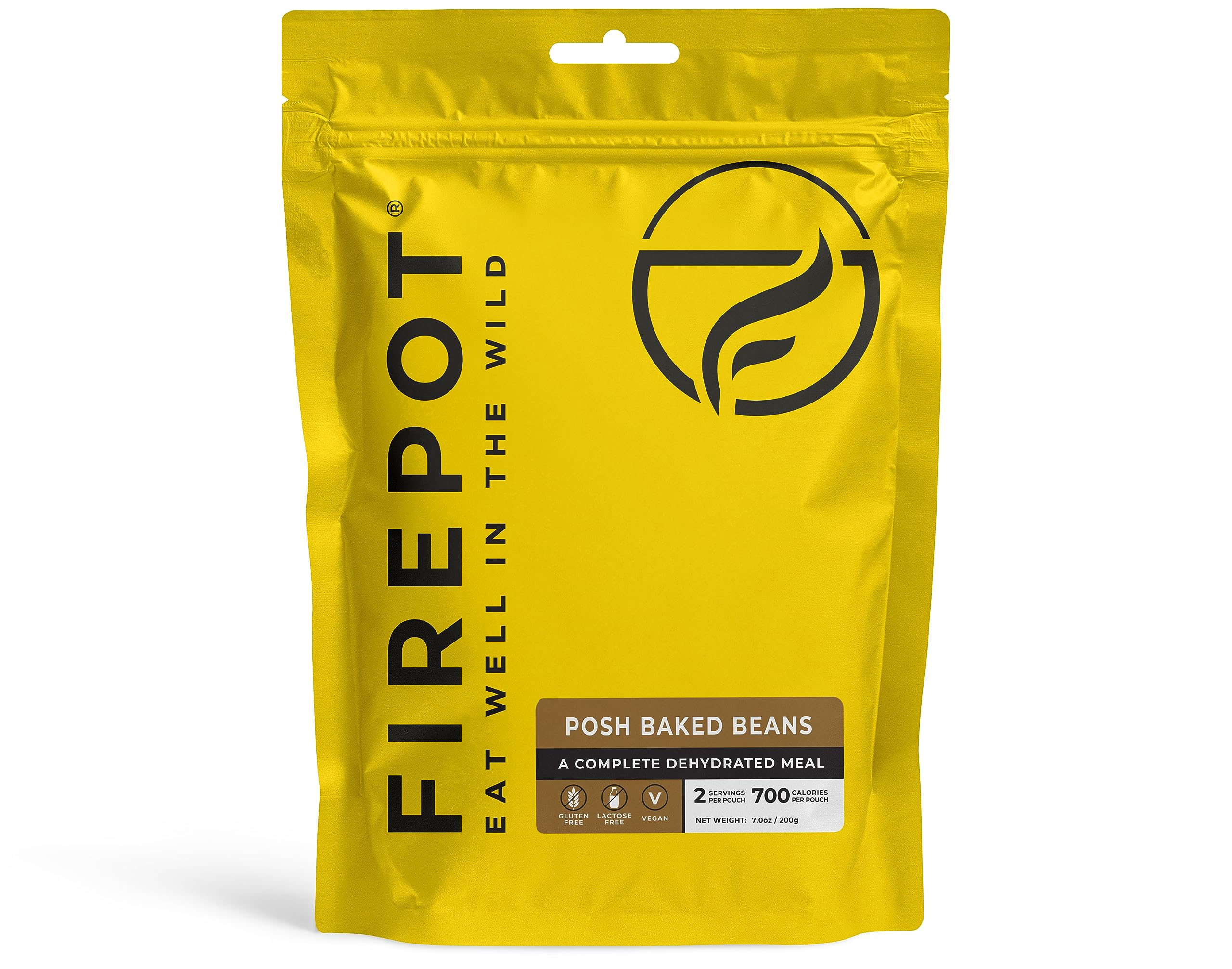FIREPOT Posh Baked Beans - Healthy Plant Based Dehydrated Camping & Backpacking Meals (2 Servings)
