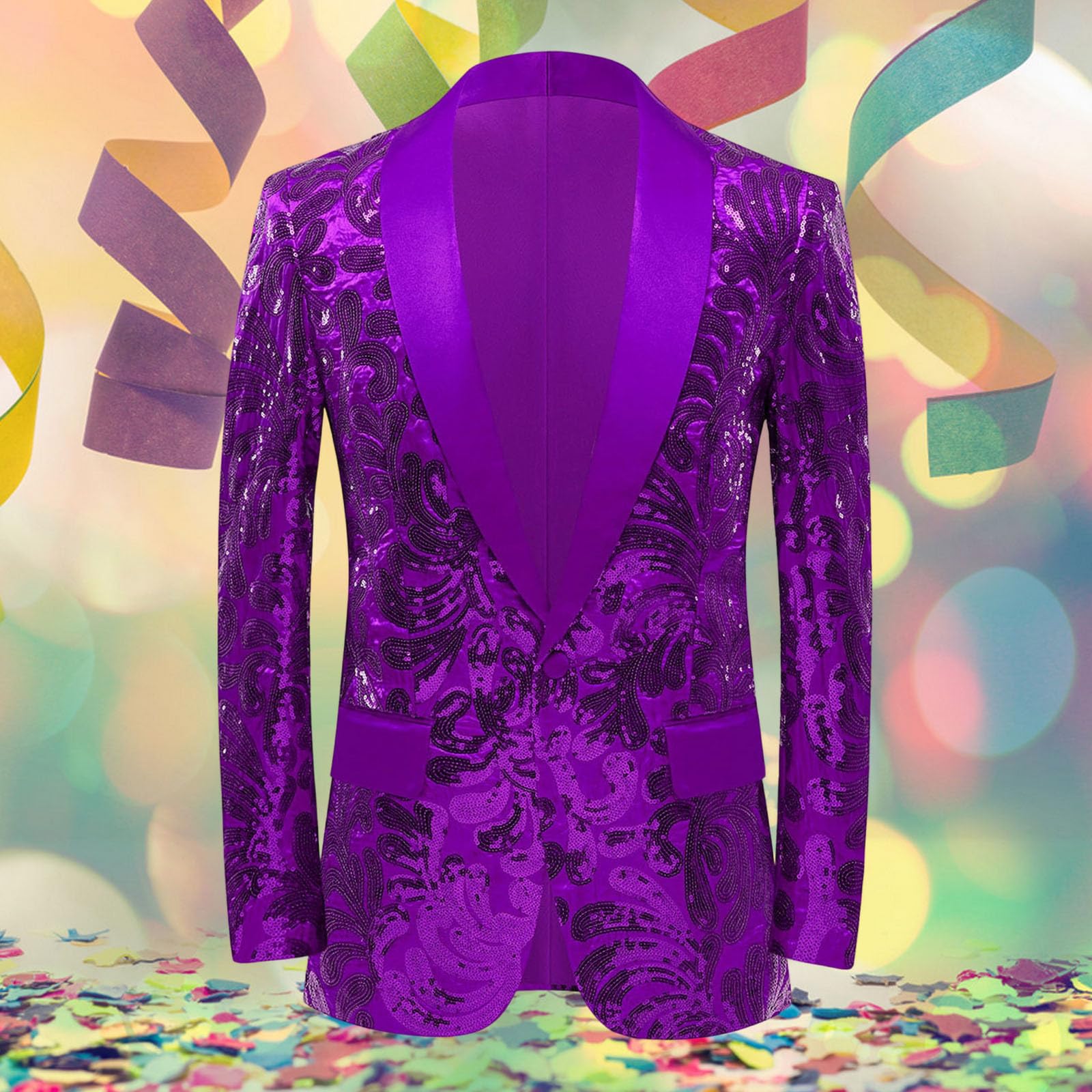 Elegante giacca da uomo con paillettes per spettacoli banchetti e serate formali