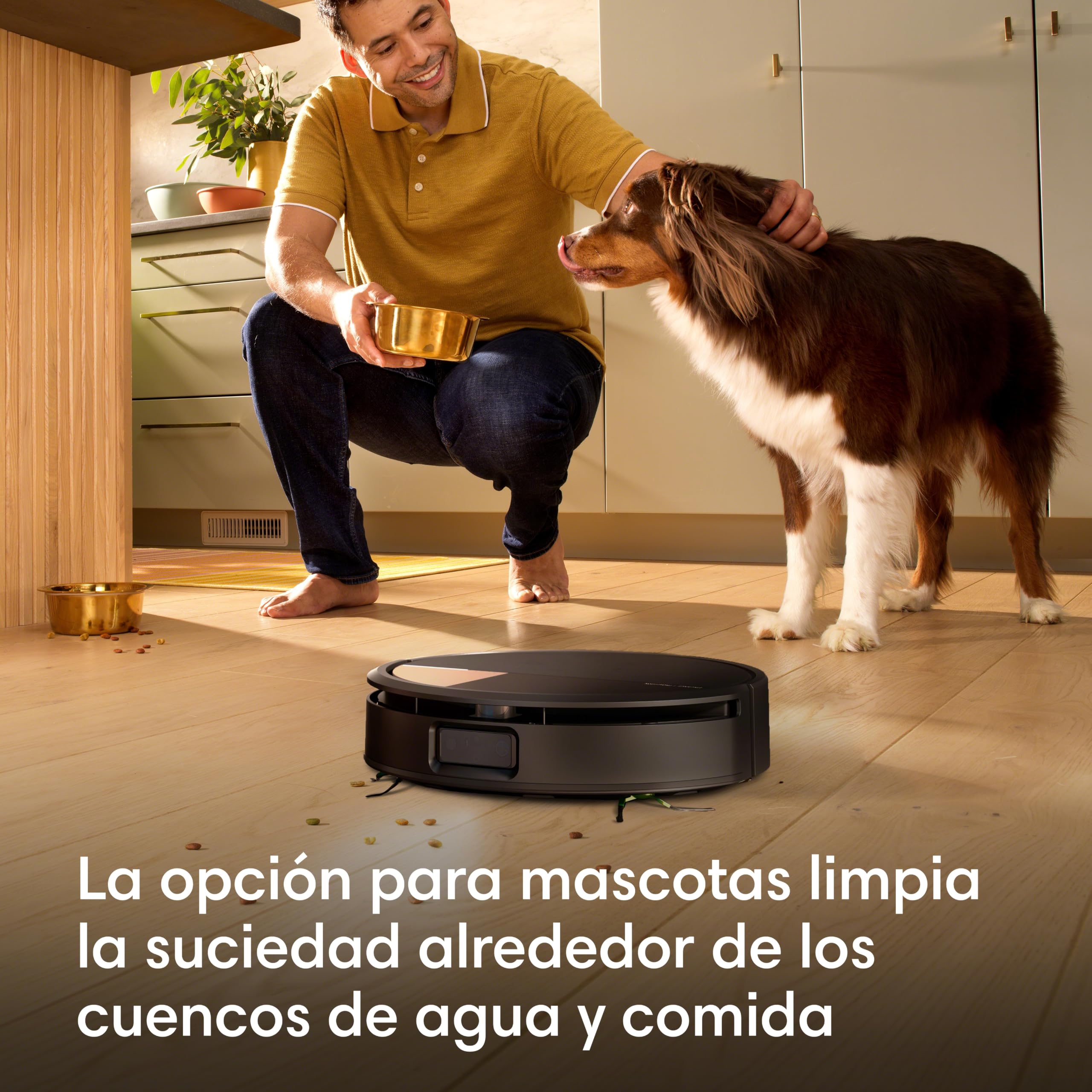 iRobot Roomba Max 775 Combo Base AutoWash multifunción y Agua Caliente, 30.000 Pascales, Rodillo PowerSpin Extensible, Cubierta Protectora, 2 cepillos, Fregado/Secado con Calor, LiDAR 3D con IA, Negro