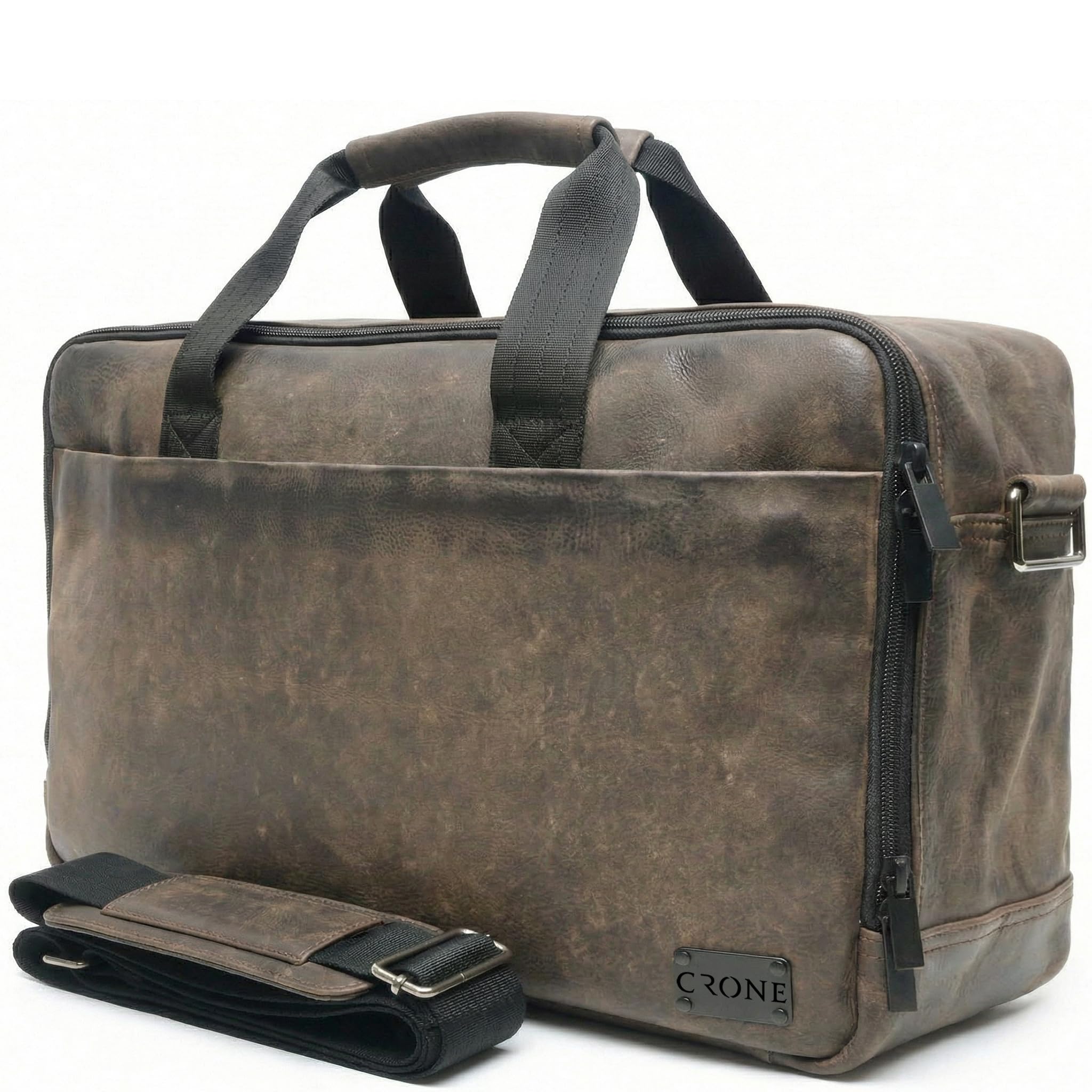 Crone Berlin Weekender Herren Reisetasche aus Echtleder, Umhängetaschen für Business & Wochenendtrip, Sporttasche, Handgepäck