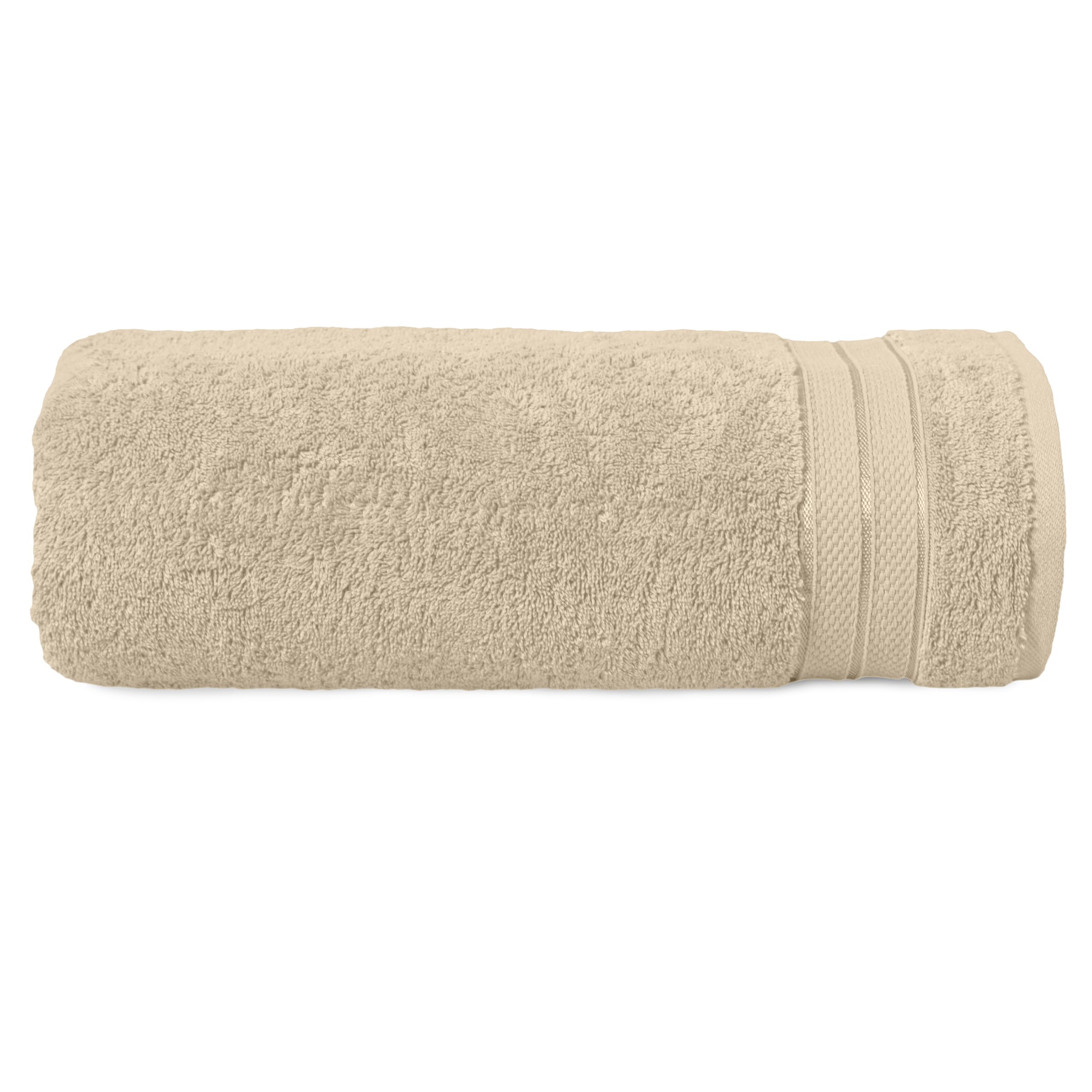 Elegant Comfort Three Line Popcorn Towel Set for Bathroom 35 x 70 inches, Premium Hotel Quality 1-Pack Jumbo Towels, 100% Turkish Cotton, Soft and Durable, Quick Dry and Highly Absorbent, Ivory