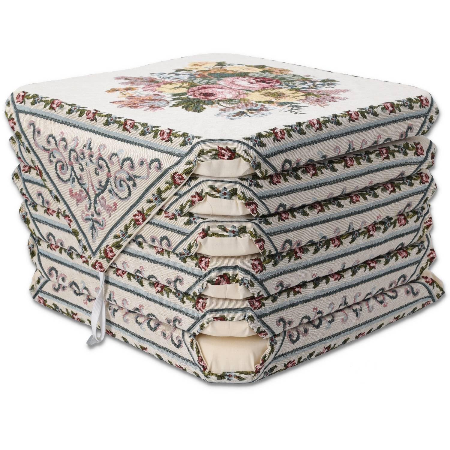 Cuscino coprisedia Imbottito con Alette Italia Cuscino Sedia Cucina Sfoderabile - Set 6 PCS