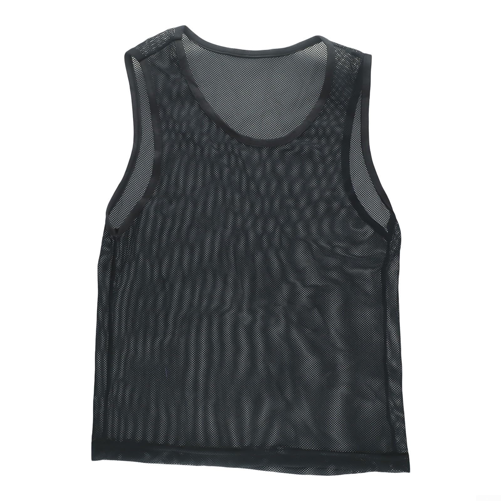 Chaleco de fútbol para entrenamiento juvenil, chalecos deportivos de malla para niños y niños, ajuste holgado, poliéster, ropa de práctica de fútbol, baloncesto, críquet, 40 x 56 cm (negro)