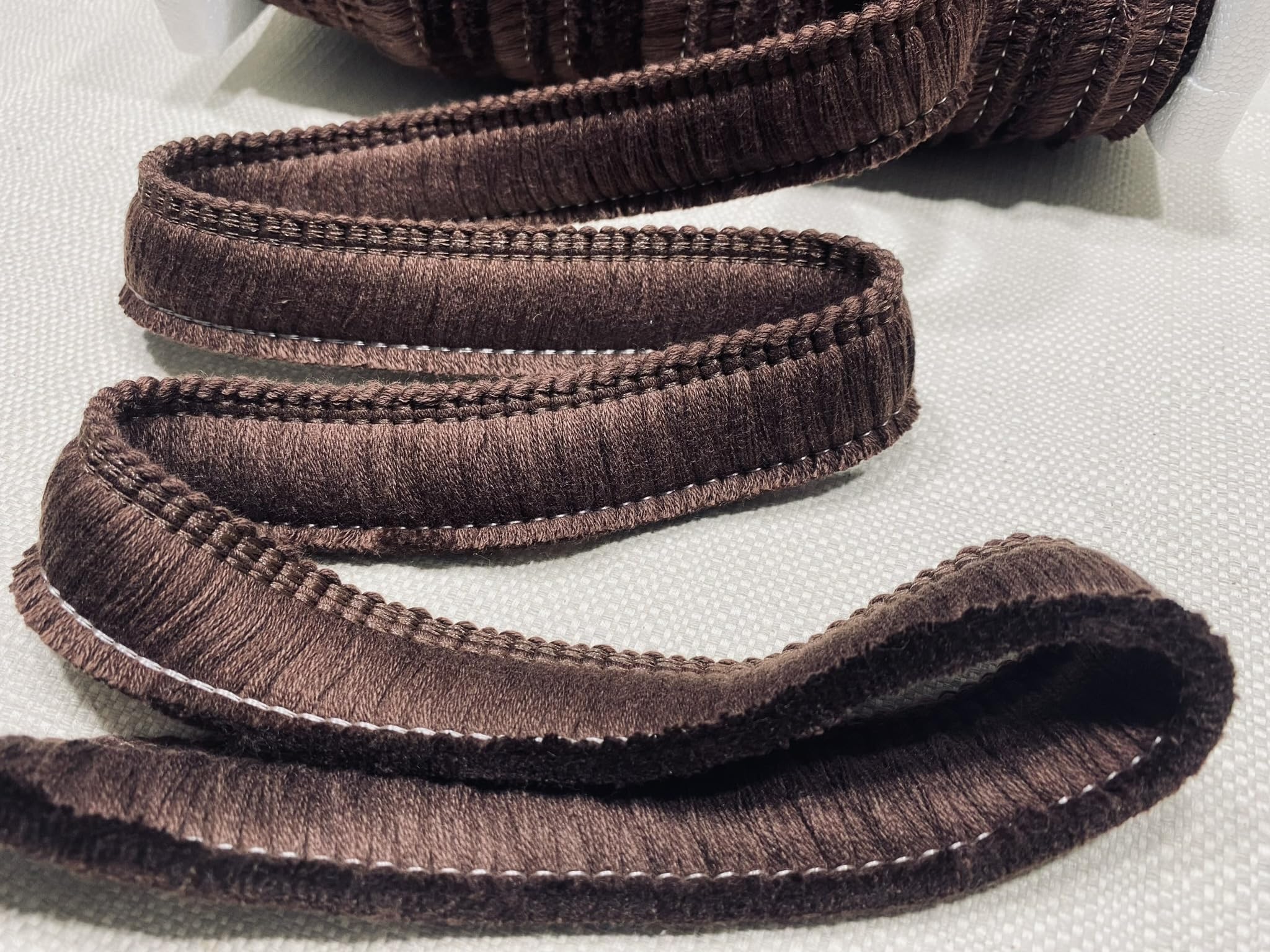 Cotton Brush Fringe - 30mm Wide Tassels Textile Cut Pillow Trimming Piping Cushion Trim Curtains Home Decor - Any Length (Dark Brown #22)