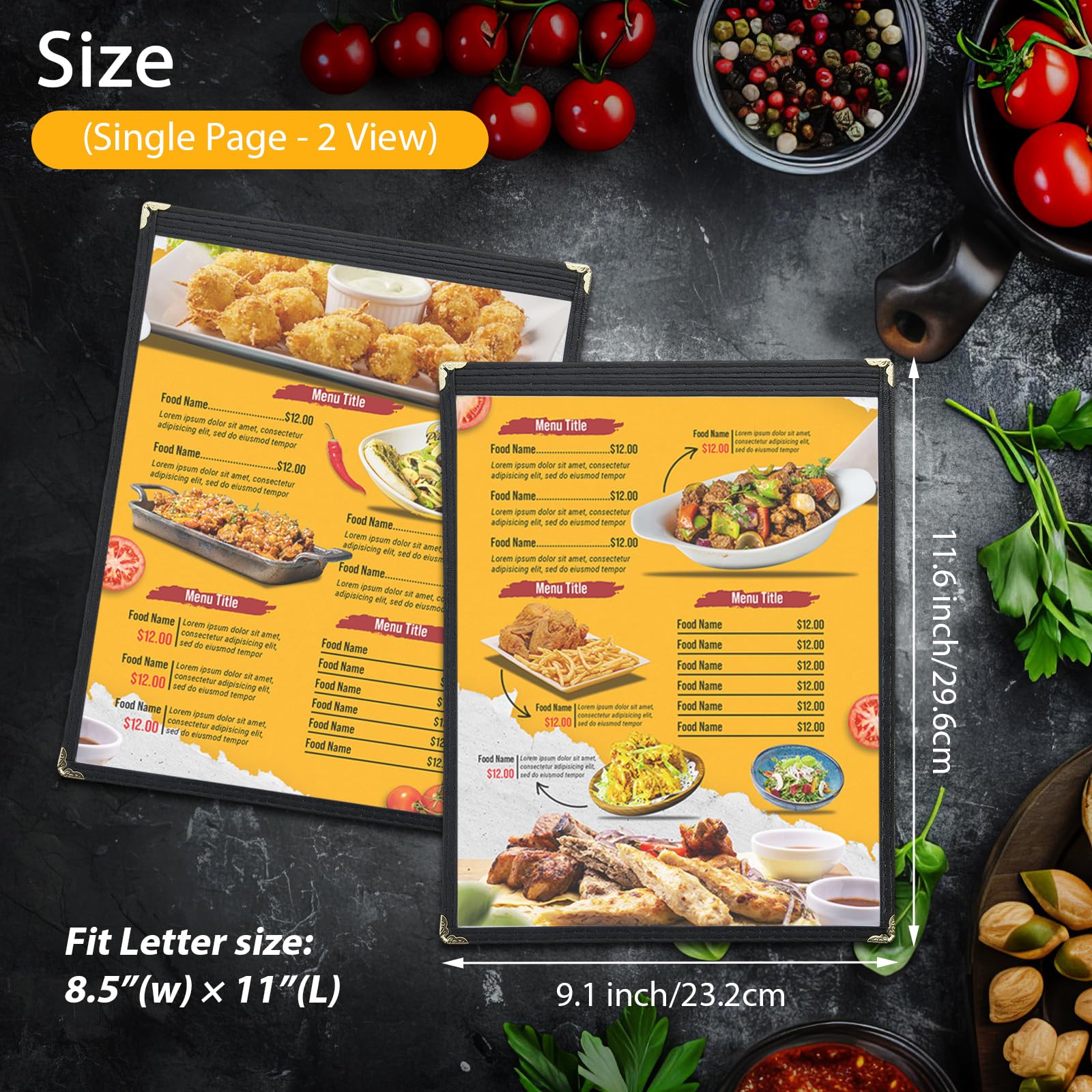 Snapklik.com : FLKQC Menu Covers 10PCS 8.5 X 11 Transparent Restaurant ...