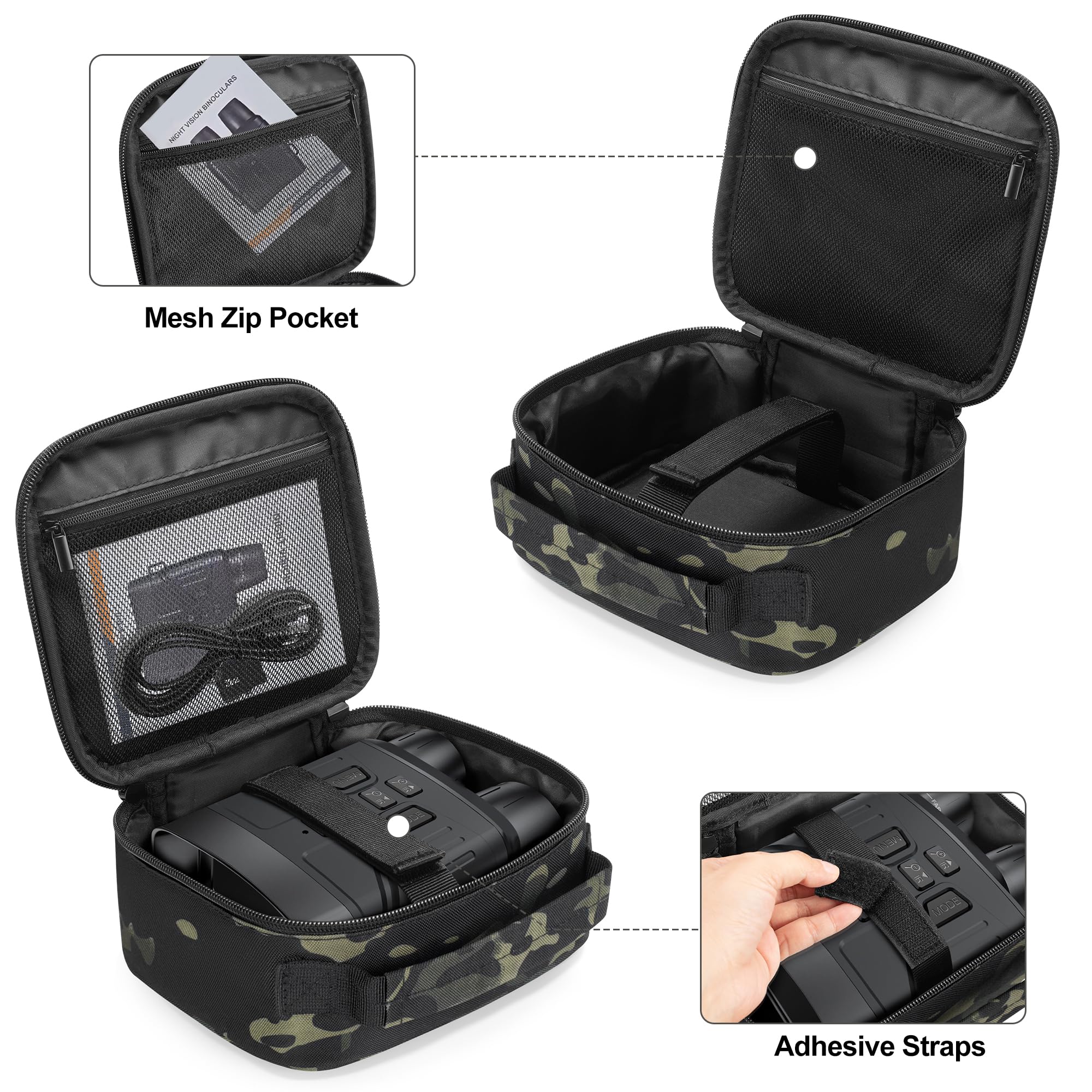 CURMIO Sacoche pour Vision Nocturne, Sac de Rangement pour Jumelles et Accessoires