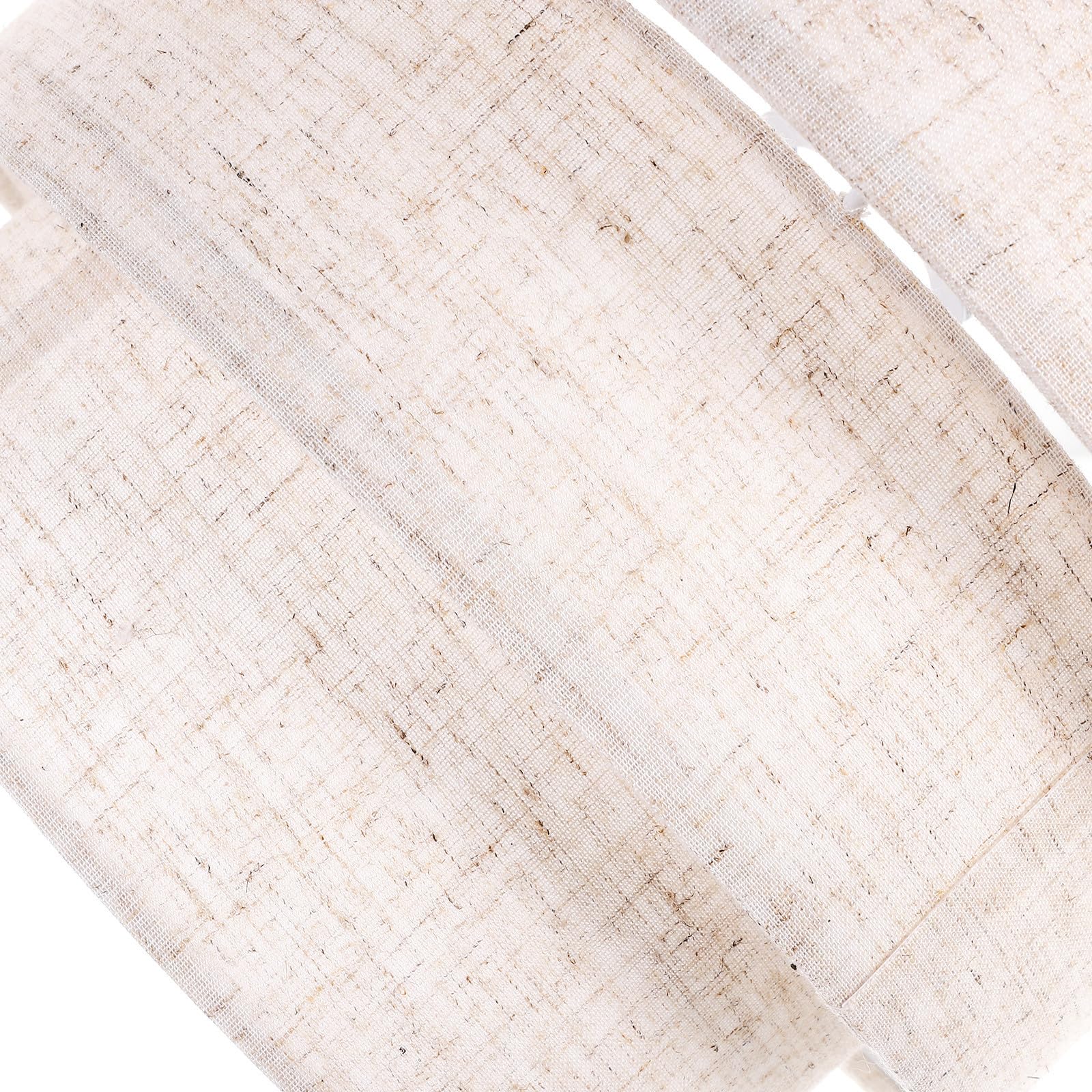 Abat-jour Rond en Lin Beige à 3 Niveaux pour Lampe de Sol Suspendre, Design Moderne et Vintage, Protection des Yeux et Haute Performance
