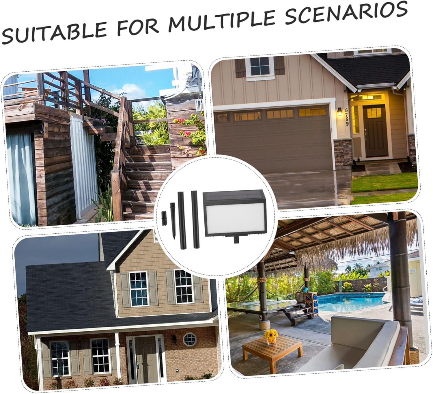 Homoyoyo Led Address Solar-powered House Number Weatherproof Outdoor Address Plaques