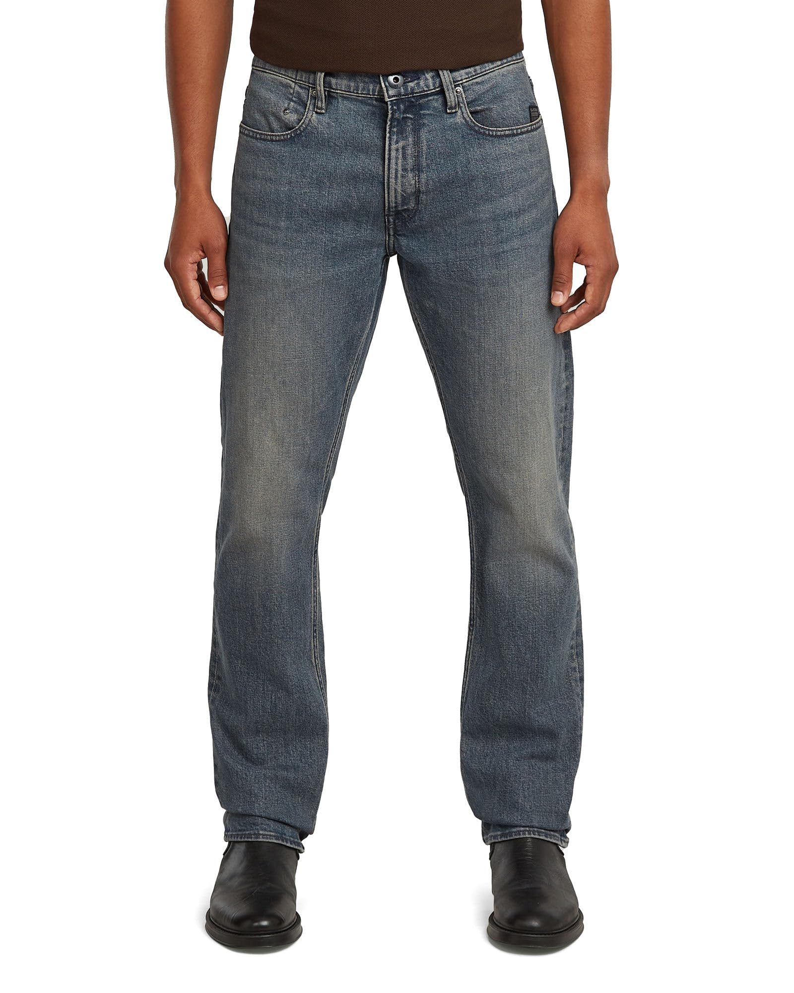 G-STAR Men's Mosa Straight Jeans, Blue (antic sand blast D23692-D775-G803), 34W / 34L