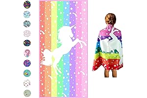 Microfiber Unicorn Pastel Beach Towel