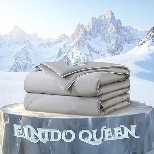 Miniatura 7 de ELNIDO QUEEN Q-Max - Edredón refrescante para durmientes acalorados, manta refrescante de verano tamaño Queen para sudores nocturnos, manta ligera