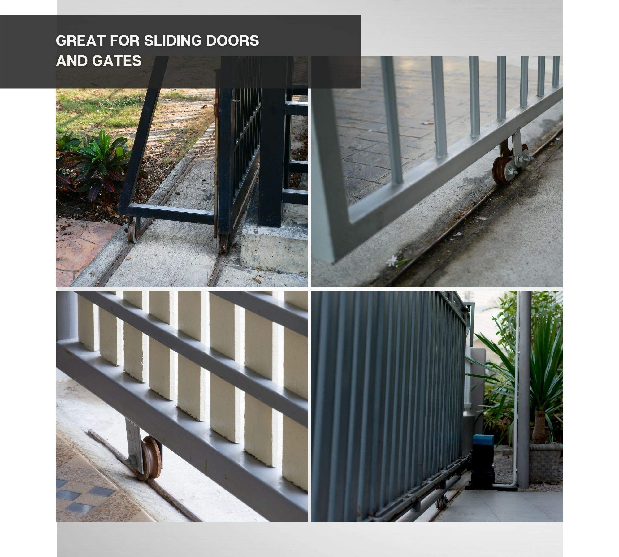 DOJA Industrial | Rueda Puertas Correderas con Soporte Atornillar | 100 x 20 | 1 Unidad | Ruedas Puertas Gola a U | Aplicación: Puerta corredera, Ventana, Armario, Mampara