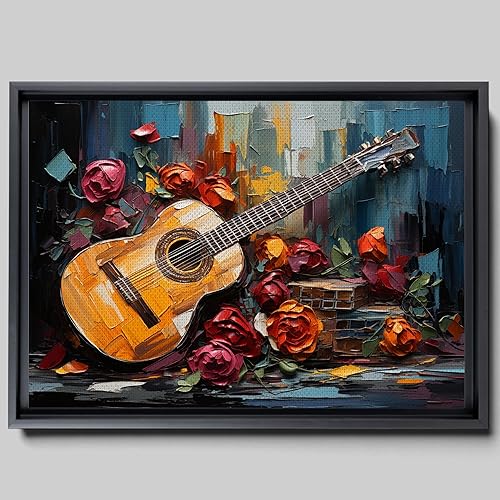 Print guitar canvas print wall decor, ready to hang wall print, design canvas print, Canvas Wall Dekor