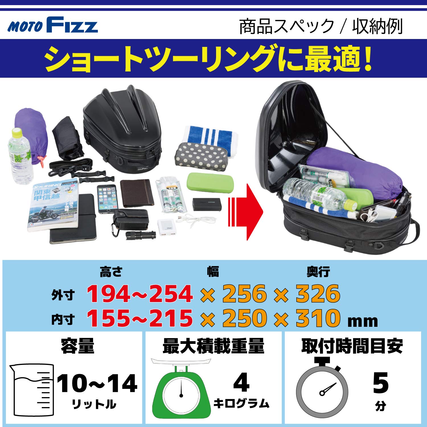 Amazon | タナックス(Tanax) MOTOFIZZ シェル シートバッグ MT 