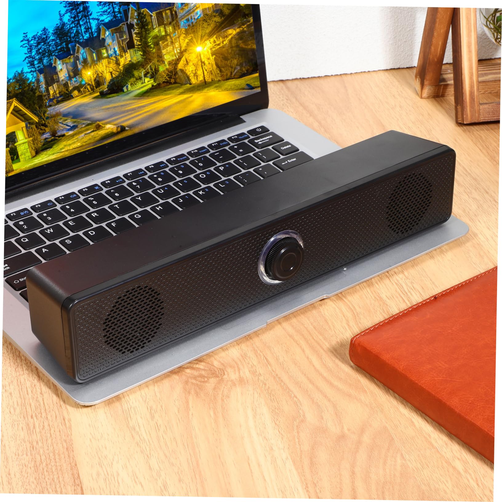 Holibanna Barra de Sonido Subwoofer para PC y TV, Usuario Doméstico, Diseño Compacto y Portátil, Cable USB, Sonido Estéreo de Alta Definición, Compatible Ordenadores y Dispositivos Móviles,