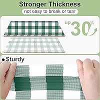 Vista 202 de Smiry Paquete de 10 Manteles Desechables de Cuadros Vichy Azules - 54" x 108" Mantel de Plástico de Servicio Pesado, Cubiertas de Mesa Impermeables