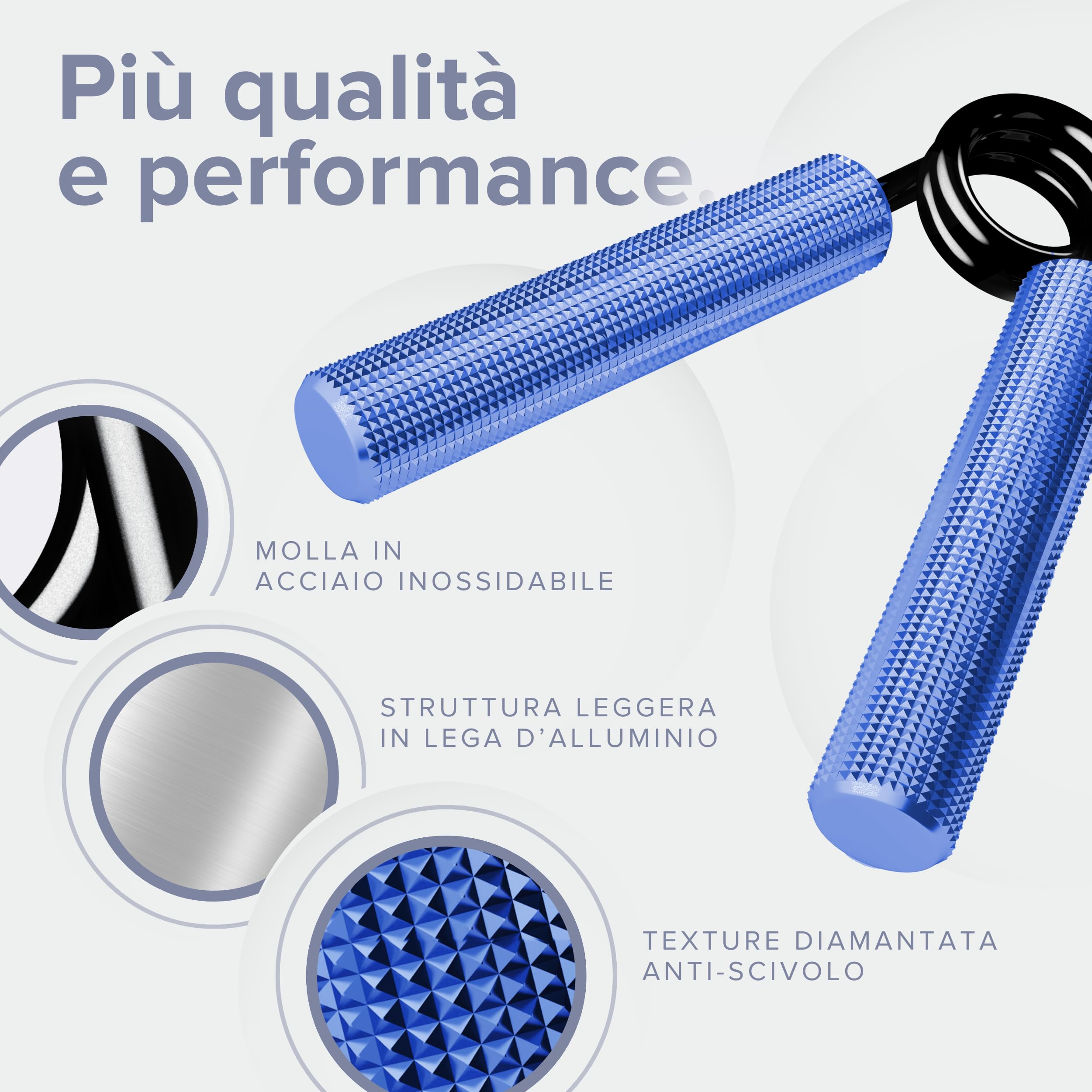 BILDER- Hand Grip Pinza per Le Mani in Metallo, Ideale per Allenamento Avambraccio, Mano e Polso, Potenzia la Muscolatura e Favorisce Il Recupero Funzionale, Attrezzi Palestra