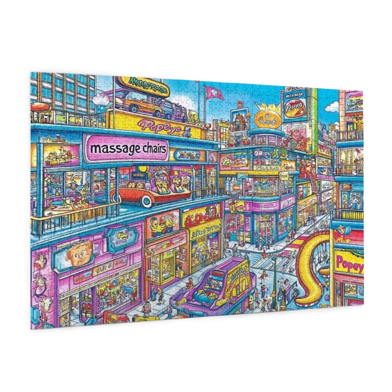 New York Puzzle 2000 Pezzi Adulti, 5D DIY Puzzle Strada Pattern Design con Confezione Regalo per Regalo Donna, Attività Famiglie Impegnative Principianti per Home Wall Bedroom Decor 99 x 70 cm -939Y