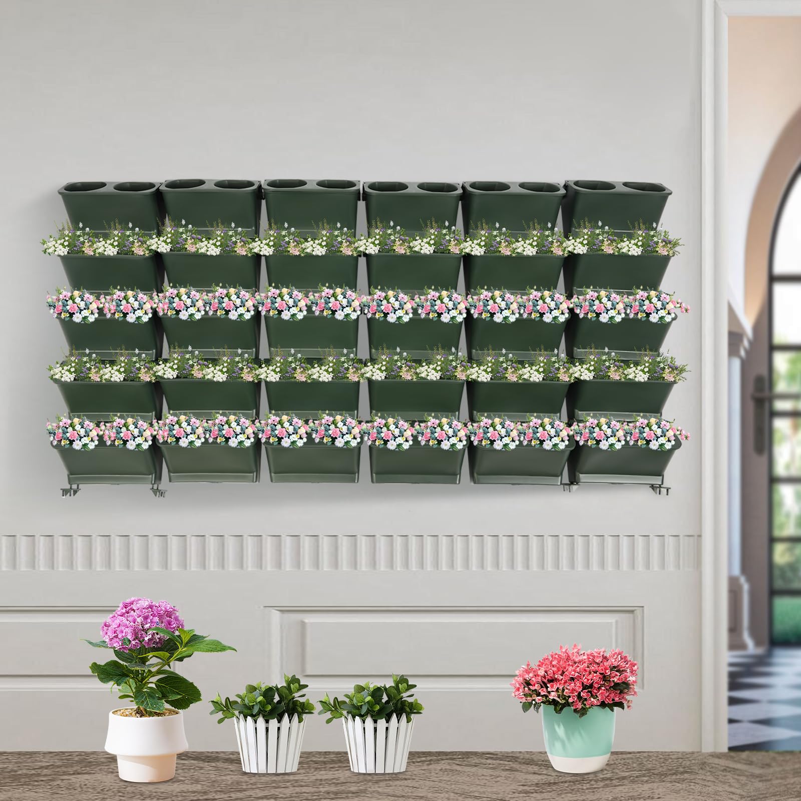 Houston International Trading 8398E TA Enameled Galvanized Upsidedown Tomato44; Pepper Hanging Planter - Tangerine