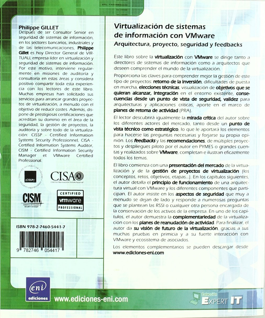 Virtualización de sistemas de información con Vmware Arquitectura, proyecto, seguridad y feedbacks