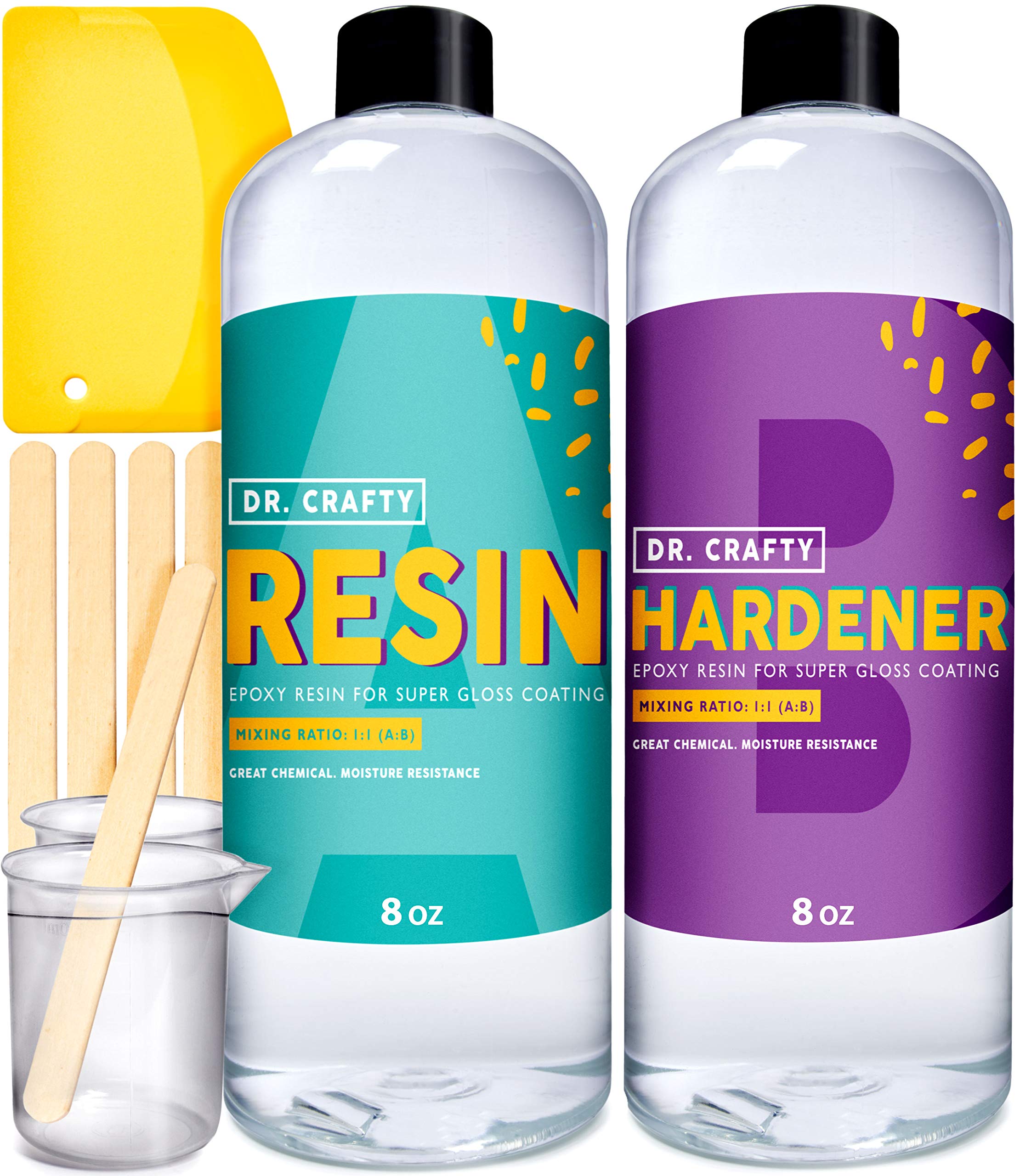 DR CRAFTY Clear Epoxy Resin Crystal Clear Resin Kit Art Resin Epoxy