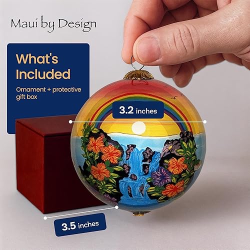 Miniatura 5 de Adorno coleccionable de trineo de delfín de Papá Noel pintado a mano con caja de regalo