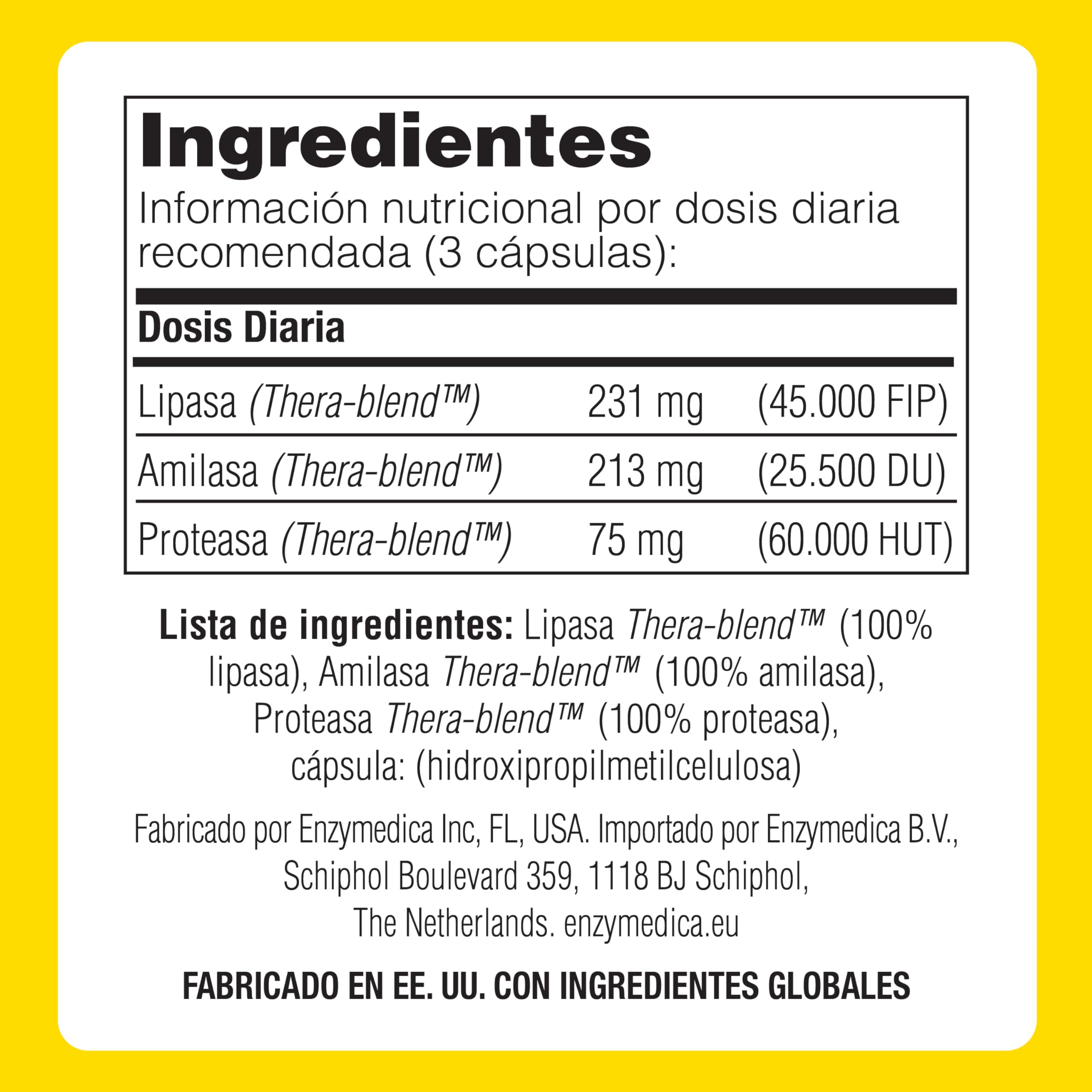 Enzymedica, Lypo Gold, Fórmula Enzimática, Reduce los Gases y la Hinchazón, Indicada para una dieta Keto, Mejora la Absorción de Nutrientes, Sin Gluten, Sin Lácteos, Vegano, 120 Cápsulas