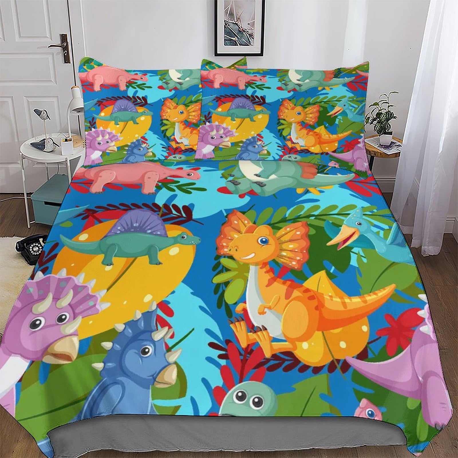 Housse de couette dinosaure king size pour transformer votre chambre adulte
