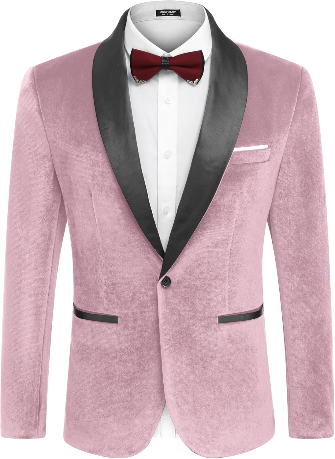 COOFANDY Men’s Tuxedo Blazer One Button Jacket Dinner Prom Wedding Dress Blazer Jacket