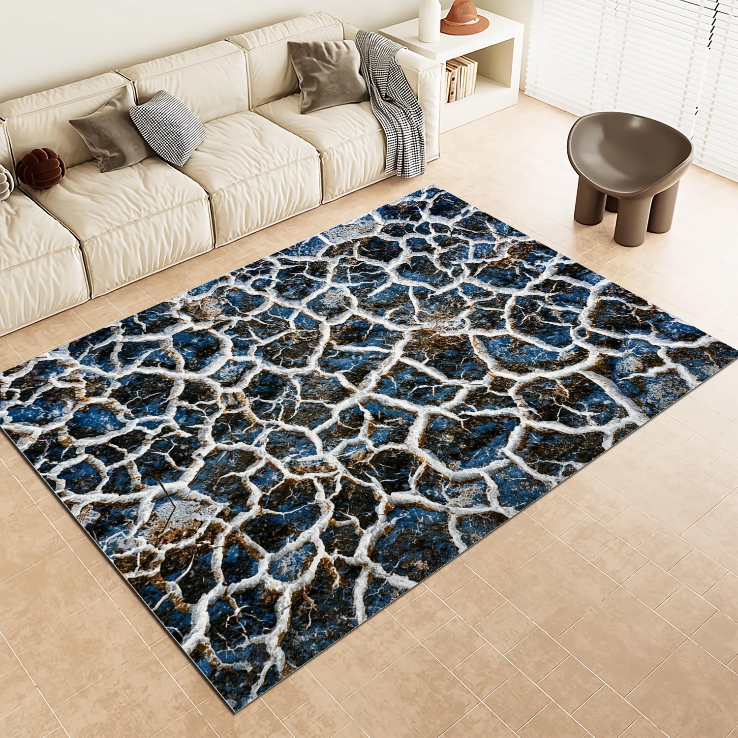 Tapis antidérapant et lavable à poils courts pour cuisine 5R666