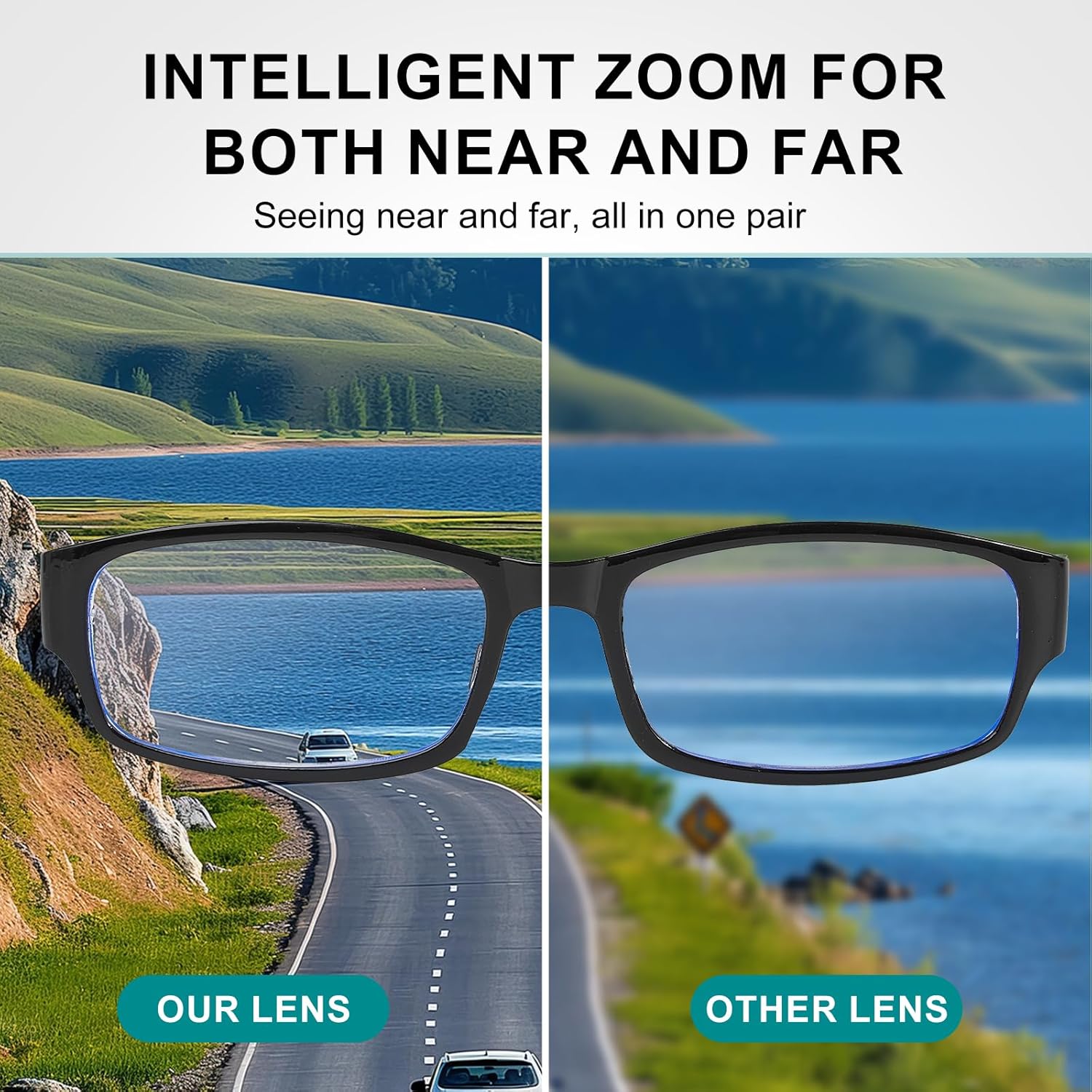 One Power Readers Auto Focus Reading Glasses for Men & Women - Clear Focus, Auto Adjusting Optics for Small Print. - Image 2