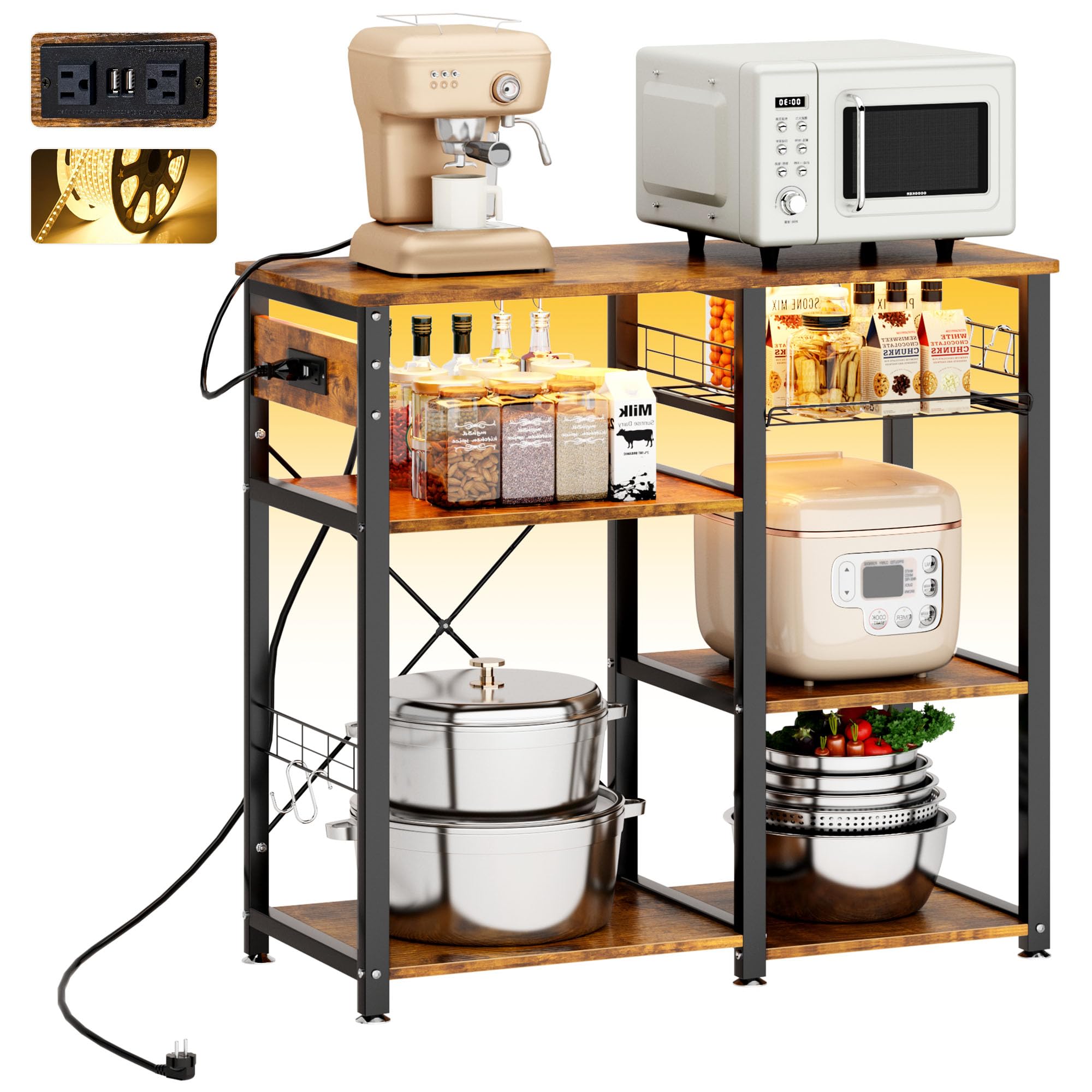 Soges 3Tier Kitchen Bakers Rack