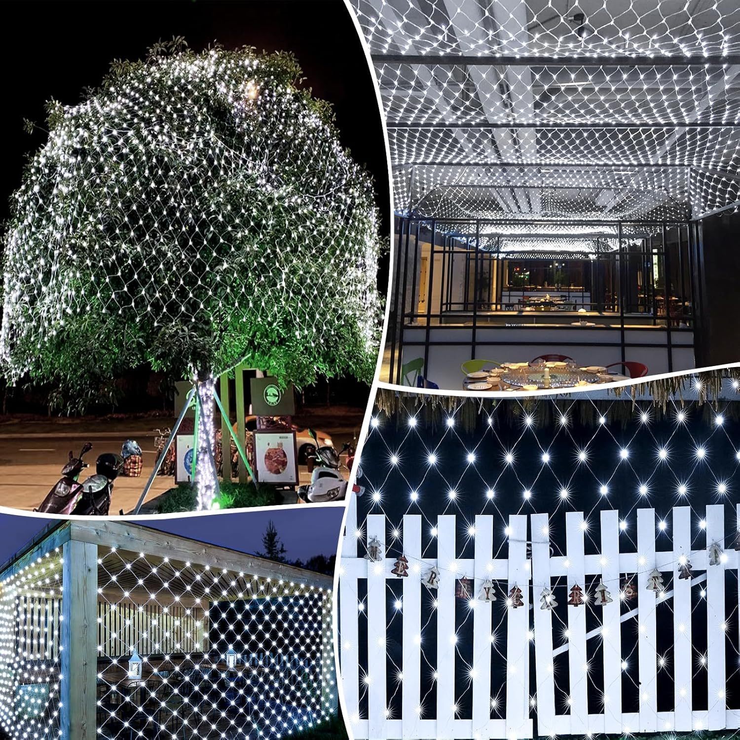 Kousee LED Solar Net Light, 1.5Mx1.5M Mesh Fairy String Lights - Image 4