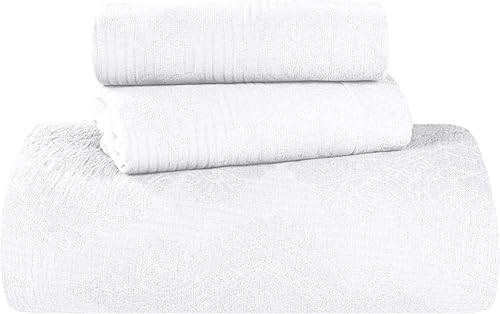 Superior Juego de colcha de algodón de 3 piezas, decoración de cama para el hogar, ropa de cama cálida, 1 colcha de gran tamaño, 2 fundas de disponible en Yaxa Colombia