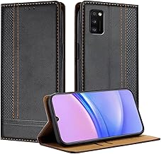 Mo-Beauty Cover for Samsung Galaxy A41, Premium PU Leather Flip Book Case with [Card Slots] [Stand Holder] [Magnetic Closure] Cover for Samsung A41 - Black
