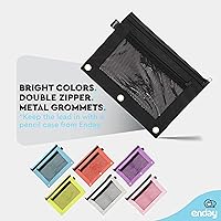 Vista 4 de Enday Estuche negro para carpeta de 3 anillas, con cremallera, estuche para lápices de 3 anillos para carpeta, estuche para lápices para carpeta