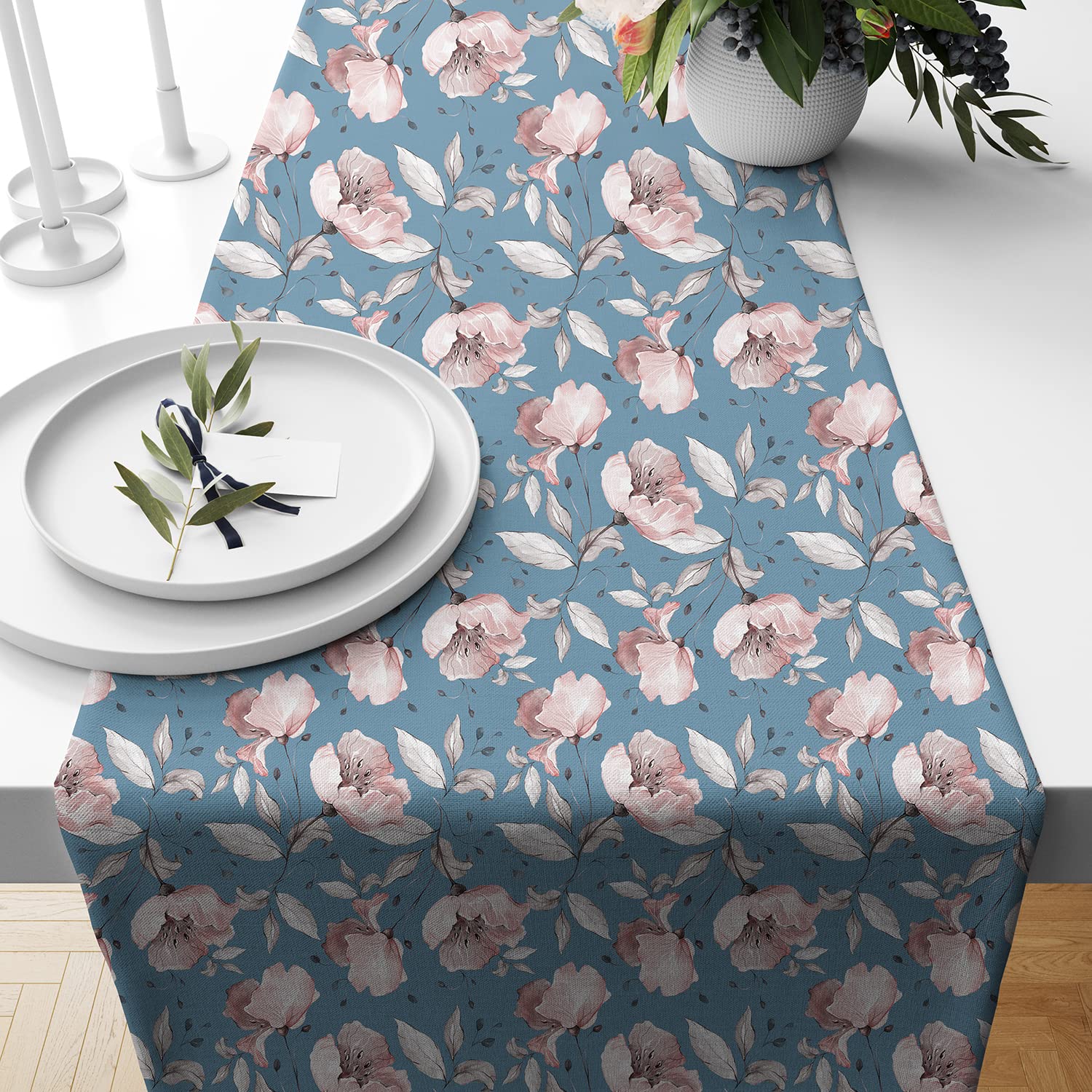 STITCHNEST Fleur Printed Poly Cotton Table Runner and Bed Runner (13 x 60) (B0BZSCF886) Amazon Price History, Amazon Price Tracker