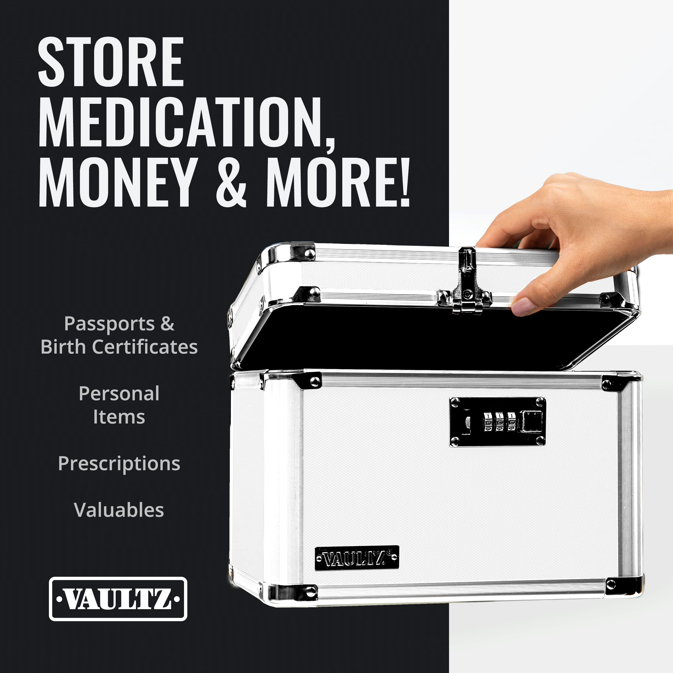 Vaultz Combination Lock Box 7.25 X 10 X 7.75 Inch Safe