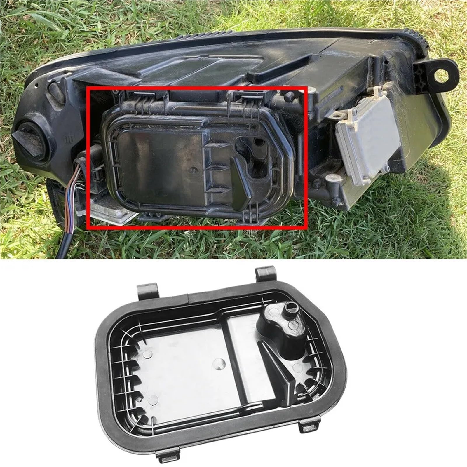 światła osłona przedniego Lewy i prawy reflektor tylna osłona uszczelka osłona przeciwpyłowa reflektor osłona ochronna pasuje do Audi A6 C6 S6 2005-2011 lampa przezroczysty klosz