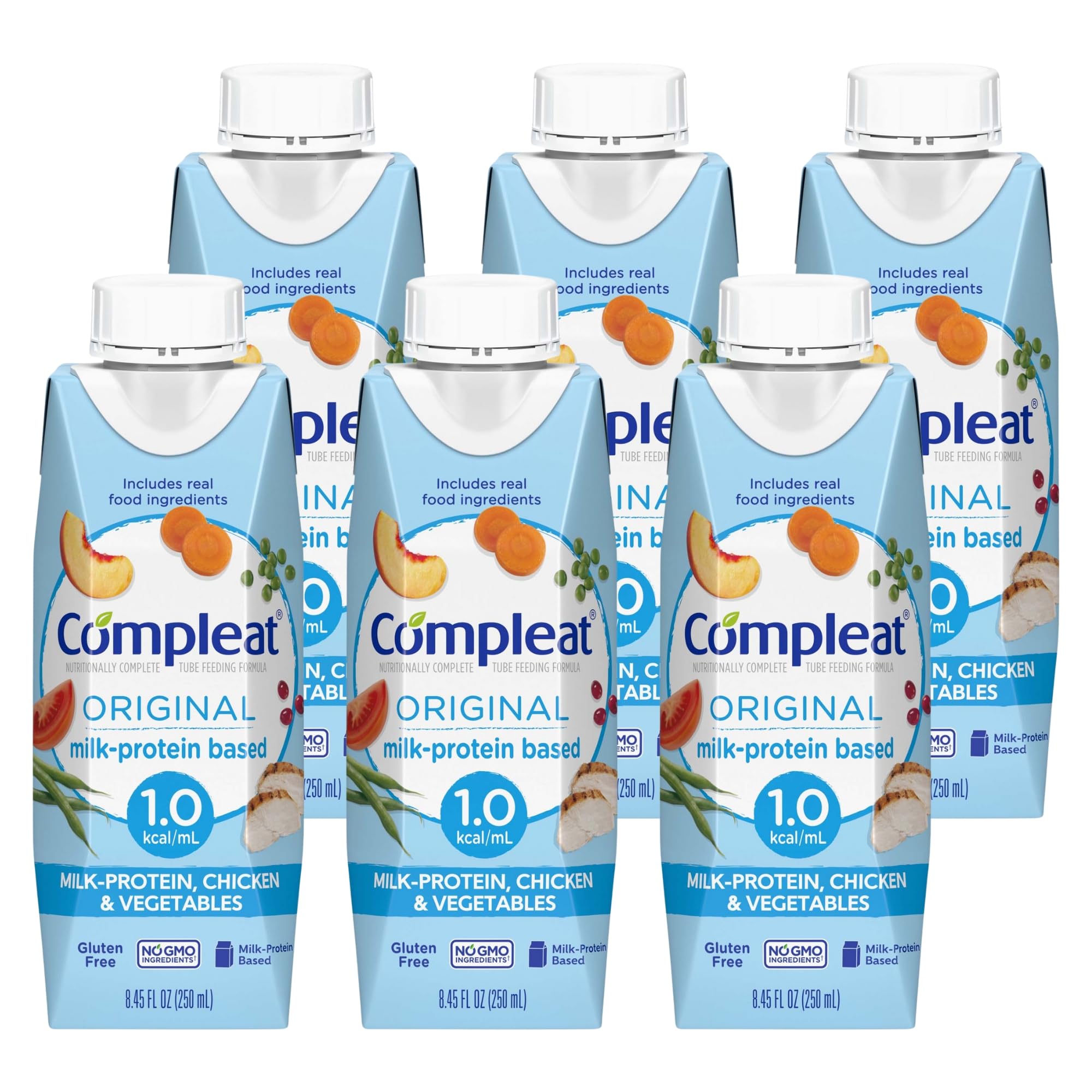 Nestle Compleat Original Tube Feeding Formula Unflavored 8.45 oz Carton, 6 Count